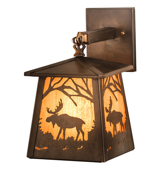 Meyda Tiffany - 81342 - One Light Wall Sconce - Moose At Dawn - Antique Copper