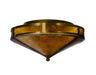 Meyda Tiffany - 81664 - Two Light Flushmount - Mission - Transparent Brass