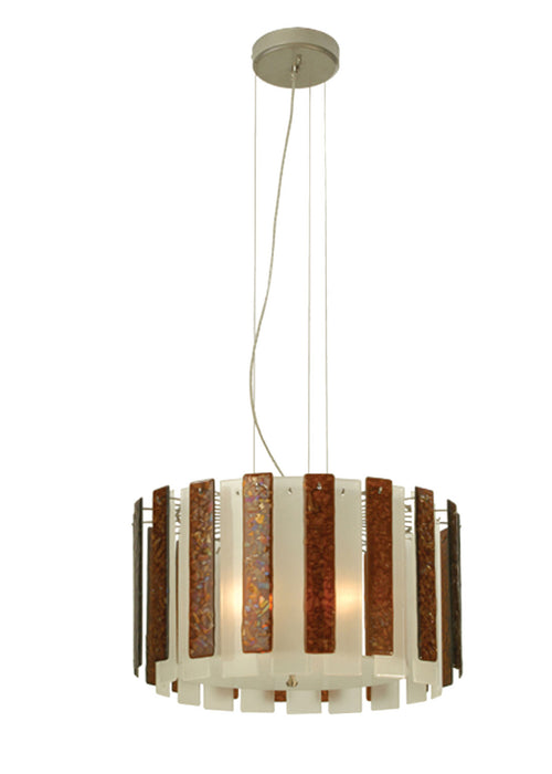 Meyda Tiffany - 81710 - Three Light Chandelier - Metro Fusion - Nickel