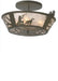 Meyda Tiffany - 81915 - Four Light Flushmount - Quail Hunter - Timeless Bronze