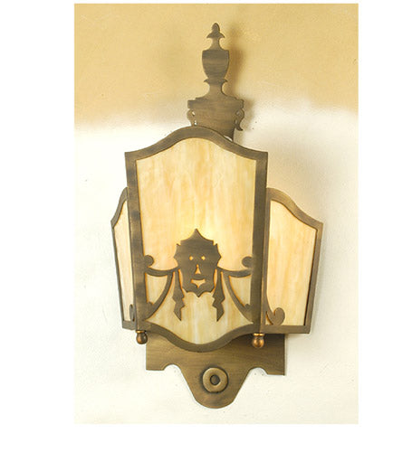 Meyda Tiffany - 82252 - One Light Wall Sconce - Theatre Mask - Antique Brass