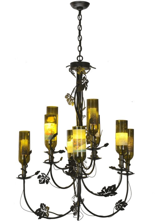 Meyda Tiffany - 82695 - Nine Light Chandelier - Tuscan Vineyard - Black