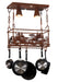 Meyda Tiffany - 82884 - Two Light Pot Rack - Fly Fishing Creek - Rust