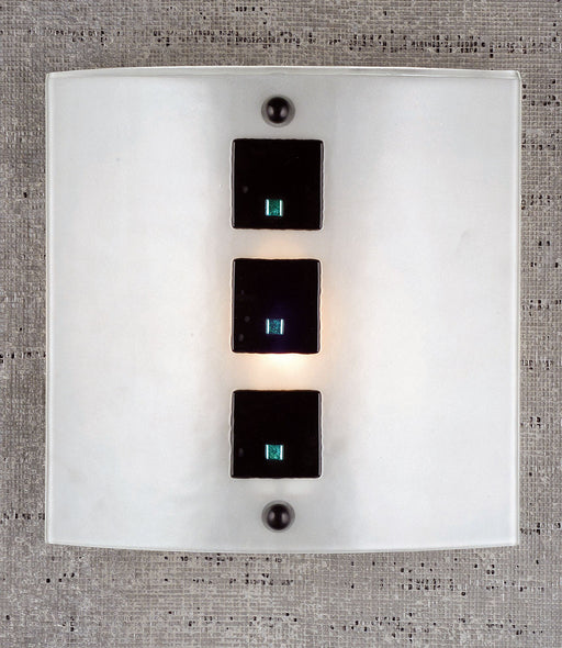 Meyda Tiffany - 98157 - One Light Wall Sconce - Metro Fusion - Clear/Black Square/Dicro
