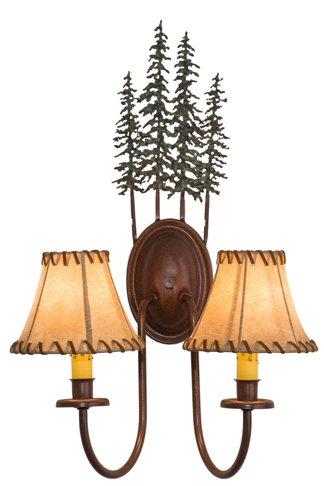Meyda Tiffany - 98727 - Two Light Wall Sconce - Tall Pines - Rust