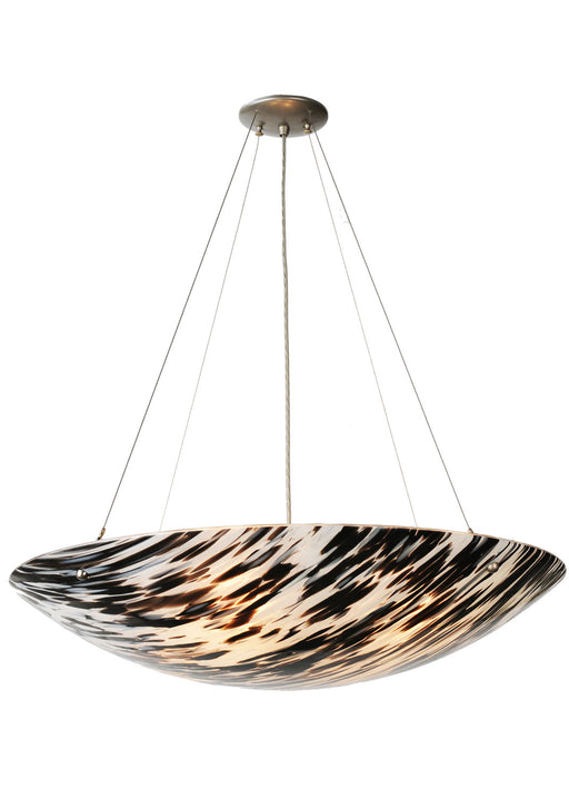 Meyda Tiffany - 98799 - Four Light Inverted Pendant - La Perla Nera - Nickel