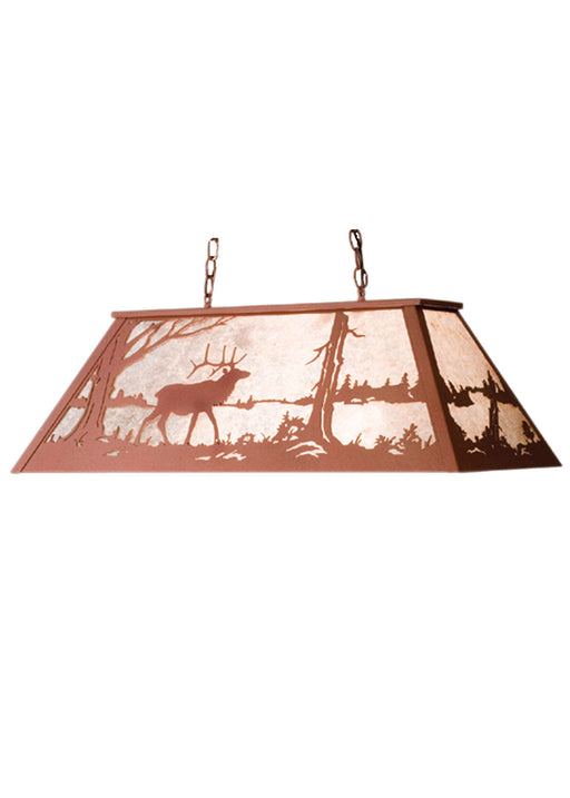 Meyda Tiffany - 98815 - Six Light Pendant - Elk At Lake - Rust