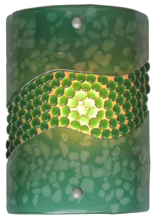Meyda Tiffany - 98907 - One Light Wall Sconce - Metro Fusion - Green/Green Pebbles