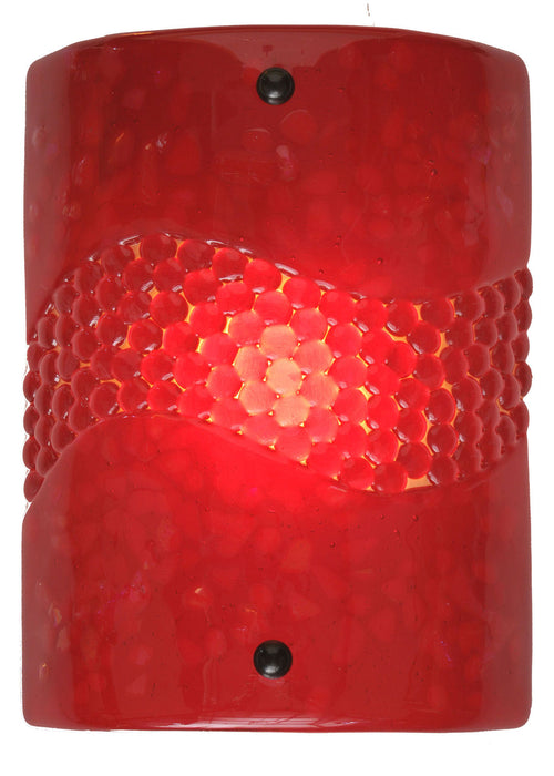 Meyda Tiffany - 98910 - One Light Wall Sconce - Metro Fusion - Red/Red Pebbles