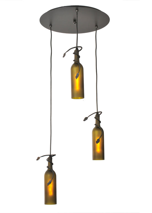 Meyda Tiffany - 99437 - Three Light Pendant - Tuscan Vineyard - Black
