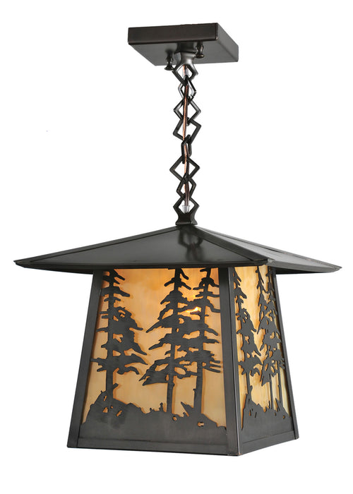 Meyda Tiffany - 99530 - One Light Pendant - Stillwater - Craftsman Brown