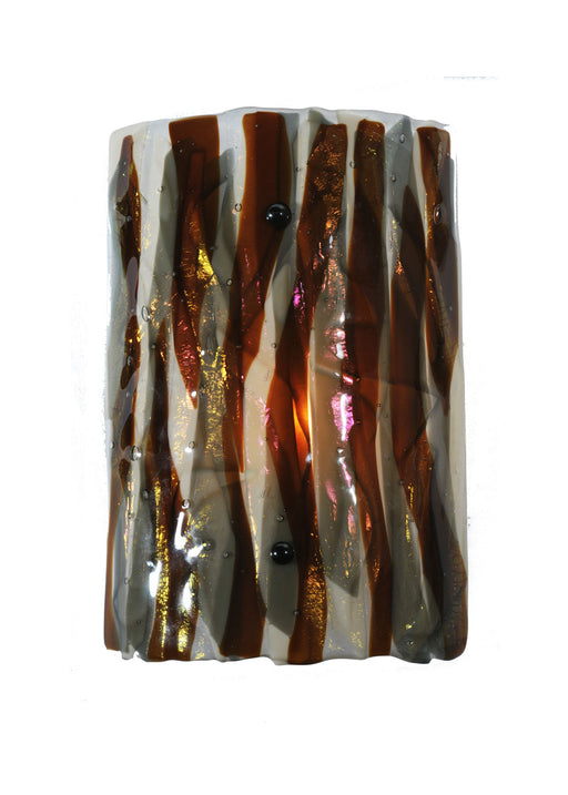Meyda Tiffany - 99529 - One Light Wall Sconce - Metro Fusion - Amber/Beige/Smoke/Irid Clear
