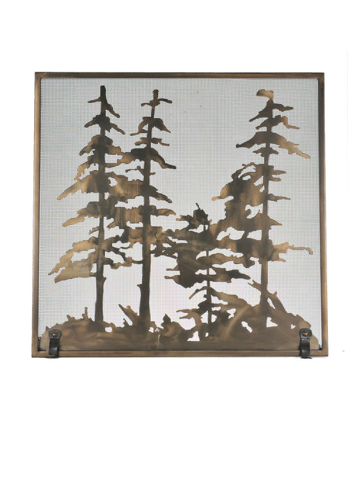 Meyda Tiffany - 99766 - Fireplace Screen - Tall Pines - Antique Copper
