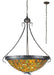 Meyda Tiffany - 99989 - Eight Light Inverted Pendant - Tiffany Autumn Leaf - Hand Wrought Iron