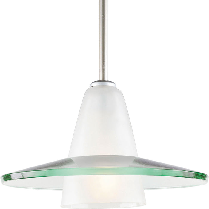 Progress Lighting - P5011-09 - One Light Pendant - Glass Pendants - Brushed Nickel