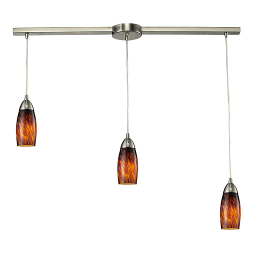 Elk Lighting - 110-3L-ES - Three Light Pendant - Milan - Satin Nickel