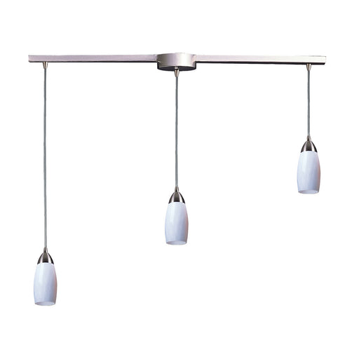 Elk Lighting - 110-3L-WH - Three Light Pendant - Milan - Satin Nickel