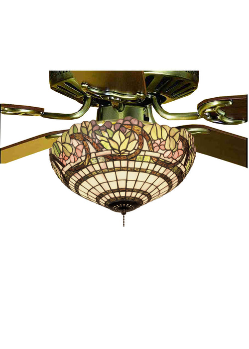 Meyda Tiffany - 12706 - Three Light Fan Light Fixture - Handel Grapevine - Nickel