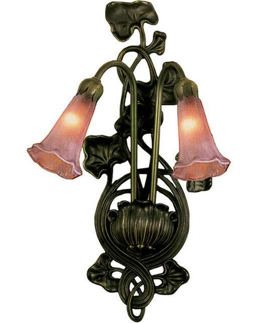 Meyda Tiffany - 16787 - Two Light Wall Sconce - Cranberry Pond Lily - Nickel,Copper