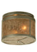Meyda Tiffany - 81663 - Two Light Flushmount - Smythe Craftsman - Nickel