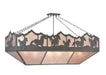 Meyda Tiffany - 99638 - Six Light Oblong Inverted Pendant - Wild Horses - Timeless Bronze