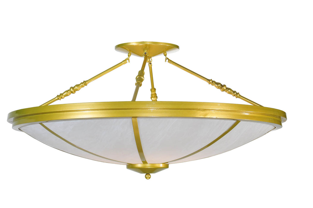 Meyda Tiffany - 99806 - Eight Light Semi-Flushmount - Commerce - Polished Brass