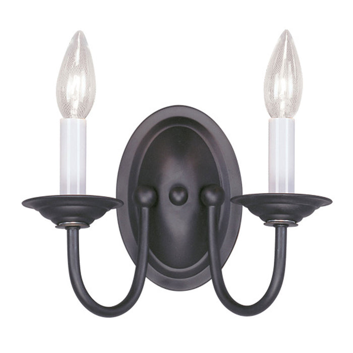 Livex Lighting - 4152-04 - Two Light Wall Sconce - Home Basics - Black