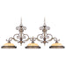 Livex Lighting - 8546-64 - Three Light Island Pendant - Seville - Palacial Bronze w/ Gilded Accents