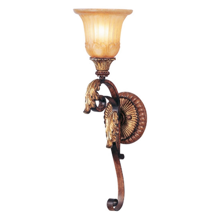 Livex Lighting - 8581-63 - One Light Wall Sconce - Villa Verona - Verona Bronze w/ Aged Gold Leaf Accents