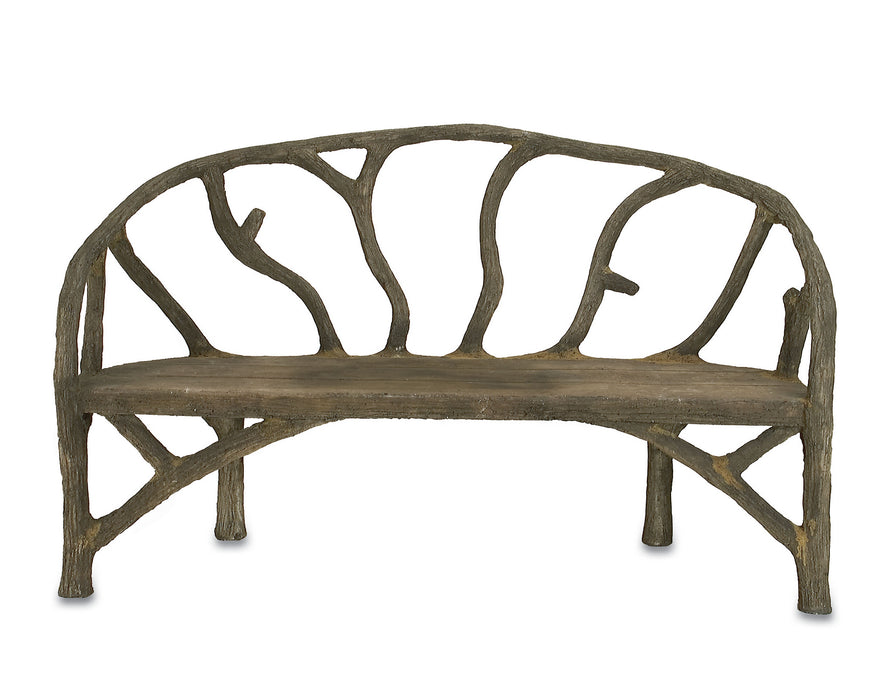 Currey and Company - 2700 - Bench - Arbor - Portland/Faux Bois