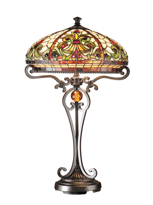 Dale Tiffany - TT101114 - Two Light Table Lamp - Boehme - Antique Golden Bronze