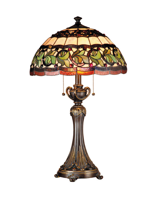 Dale Tiffany - TT101110 - Two Light Table Lamp - Tyler - Antique Golden Bronze