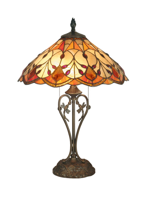 Dale Tiffany - TT70699 - Two Light Table Lamp - Valencia - Antique Bronze