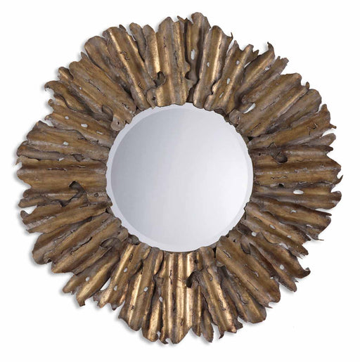 Uttermost - 12742 B - Mirror - Hemani - Antiqued Gold Leaf w/Burnished Edges And A Light Gray