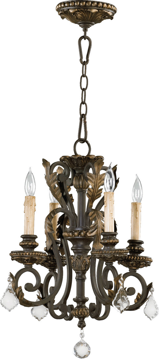 Quorum - 6157-4-44 - Four Light Chandelier - Rio Salado - Toasted Sienna With Mystic Silver