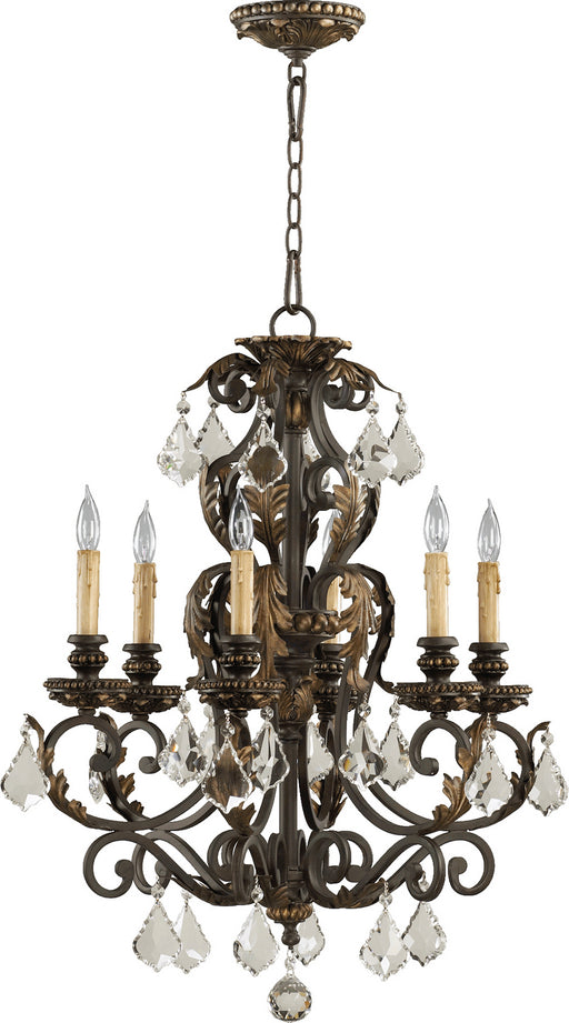 Quorum - 6157-6-44 - Six Light Chandelier - Rio Salado - Toasted Sienna With Mystic Silver