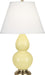 Robert Abbey - 1614X - One Light Accent Lamp - Small Double Gourd - Butter Glazed Ceramic w/ Antique Natural Brassed