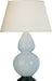 Robert Abbey - 1646X - One Light Table Lamp - Double Gourd - Baby Blue Glazed Ceramic w/ Deep Patina Bronzeed