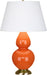 Robert Abbey - 1665X - One Light Table Lamp - Double Gourd - Pumpkin Glazed Ceramic w/ Antique Natural Brassed