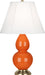 Robert Abbey - 1685 - One Light Accent Lamp - Small Double Gourd - Pumpkin Glazed Ceramic w/ Antique Natural Brassed