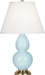 Robert Abbey - 1689X - One Light Accent Lamp - Small Double Gourd - Baby Blue Glazed Ceramic w/ Antique Natural Brassed