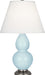 Robert Abbey - 1696X - One Light Accent Lamp - Small Double Gourd - Baby Blue Glazed Ceramic w/ Antique Silvered