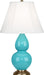 Robert Abbey - 1760 - One Light Accent Lamp - Small Double Gourd - Egg Blue Glazed Ceramic