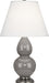 Robert Abbey - 1770X - One Light Accent Lamp - Small Double Gourd - Smoky Taupe Glazed Ceramic