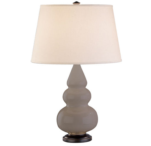 Robert Abbey - 269X - One Light Accent Lamp - Small Triple Gourd - Smoky Taupe Glazed Ceramic w/ Deep Patina Bronzeed