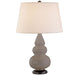 Robert Abbey - 269X - One Light Accent Lamp - Small Triple Gourd - Smoky Taupe Glazed Ceramic w/ Deep Patina Bronzeed