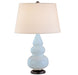 Robert Abbey - 271X - One Light Accent Lamp - Small Triple Gourd - Baby Blue Glazed Ceramic w/ Deep Patina Bronzeed