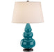 Robert Abbey - 273X - One Light Accent Lamp - Small Triple Gourd - Peacock Glazed Ceramic w/ Deep Patina Bronzeed