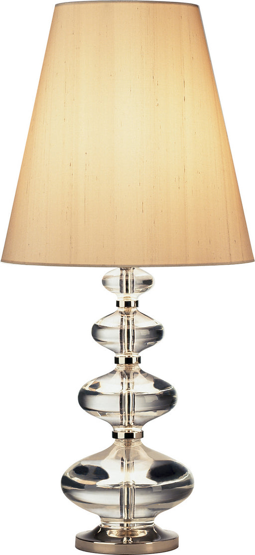 Robert Abbey - 677 - One Light Table Lamp - Jonathan Adler Claridge - Lead Crystal w/ Polished Nickel