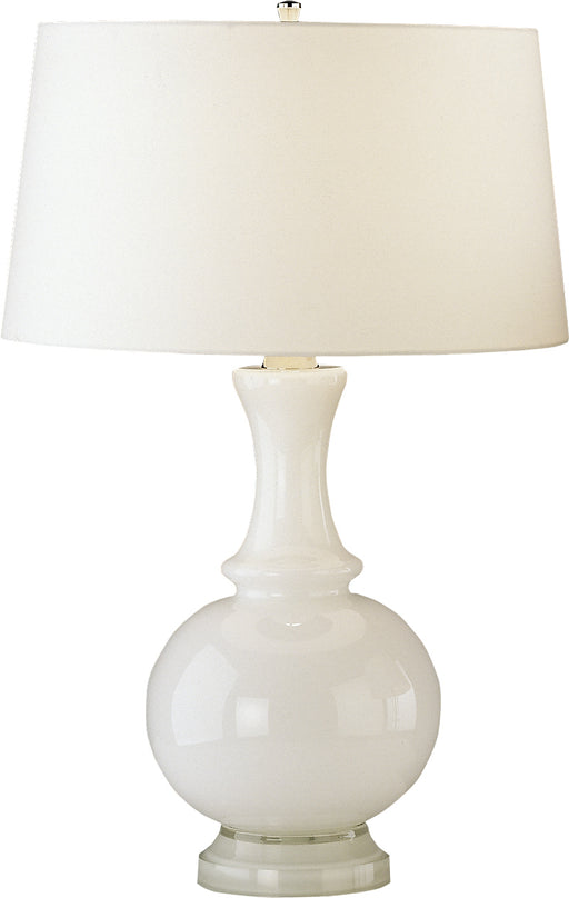 Robert Abbey - W3323 - One Light Table Lamp - Glass Harriet - White Glass w/ Polished Nickel